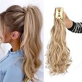 economico Code-Gancio Code Classico / sintetico / Facile da indossare Capelli sintetici Pezzo di capelli Estensione capelli Ondulato / Onda naturale 22 pollici Festa / Serata / Da tutti i giorni / Da mare