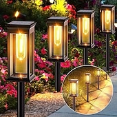 preiswerte Bodenlichter-Solar-Wegeleuchten, wasserdichte IP65-Solar-Gartenleuchten mit automatischem Ein- und Ausschalten für Gehwege, Höfe und Landschaftsdekoration