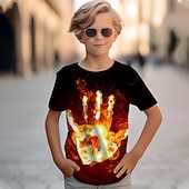 Jungen 3D Grafik T-Shirt Kurzarm 3D-Druck Frühling & Sommer Aktiv Kinder 4-12 Jahre Outdoor Täglich Normale Passform preiswerte Jungen 3D Vision & Geometrie-Jungen 3D Grafik T-Shirt Kurzarm 3D-Druck Frühling & Sommer Aktiv Kinder 4-12 Jahre Outdoor Täglich Normale Passform