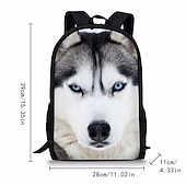 ieftine Rucsaci pentru copii și adolescenți-Rucsac cu imprimeu animal pentru câini husky pentru școală, călătorii și utilizarea de zi cu zi - spațios și durabil, cu bretele reglabile și compartimente multiple