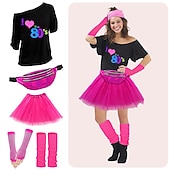 halpa Asusteet-Karnevaali 2026 Karnevaali puku Cosplay-Asut Asut Disko Retro / vintage Disko 1980 luku Aikuisten Naisten Karnevaali Naamiaiset Juhlat Pride-paraati Pride-kuukausi Pukeudu