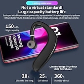 זול אוזניות אלחוטיות אמיתיות TWS-אוזניות Bluetooth5.0 אלחוטיות, אוזניות עסקיות בהמתנה ארוכה עם מיקרופון, אוזניות Bluetooth ספורט עמיד למים, אוזניות ביטול רעשים עם אוזניות ל-ios android windows smartphone