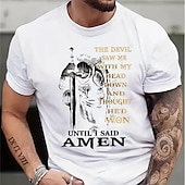 abordables T-shirt graphique pour hommes-Homme Chevaliers Templiers Impressions Graphiques T-shirt T-shirt graphique Coton Manche Courte Graphique Chemise Noir Blanche bleu marine T-shirt confortable Extérieur Rue Vêtements de créateurs de