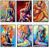 economico Stampe di nudi-Quadro su Tela Donna Nuda Astratta Sexy Body Art Quadro su Tela Stampa Sex Poster Immagini da Parete Immagini Moderne Camera da Letto Decorazioni per La Casa