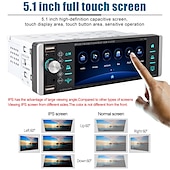 Χαμηλού Κόστους Σετ Bluetooth Αυτοκινήτου/Hands-free-5,1&#039;&#039; ips χωρητική οθόνη αφής hd έξυπνη φωνή 1din αυτοκίνητο mp5 player bluetooth 4.2 autoradio υποστήριξη fm am rds μικρόφωνο dvr 4usb bluetooth cam (προαιρετικό)