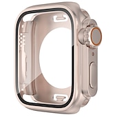cheap Smartwatch Case-Watch Case Compatible with Apple Watch Series 8 7 41mm 45mm / Series 6 5 4 SE 40mm 44mm / Series 3 2 1 38mm 42mm Scratch Resistant All Around Protective HD Clear Tempered Glass / PC Watch Cover