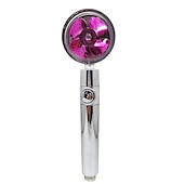 abordables appareils électroménagers-pommeau de douche à haute pression buse de pulvérisation à main à économie d&#039;eau pommeau de douche turbocompressé avec petit ventilateur fournitures de salle de bain