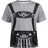 economico Abbigliamento Grafico-T-shirt Lederhosen 3D Bavarese Stile da Strada Corte Grafico per Per uomo Adulti Stampa 3D  per Birra Oktoberfest Feste Casual Quotidiano