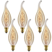 economico Lampadine a incandescenza-40w incandescenza vintage edison lampadine candela e14 c35l dimmerabile decorativo bianco caldo 2300k retro dimmerabile 220-240v