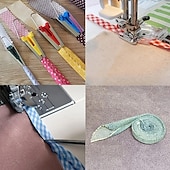 abordables couture &amp; tricot &amp; crochet-4 pièces/ensemble épissage tissu tissu biais ruban maker outil de reliure quilting couture 0.2in \ 0.5in \ 0.7in \ 1in artisanat bricolage patchwork dispositif de bordure spécial