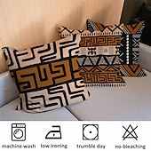 levne boho styl-1 ks Polyester Polštářový potah, Geometrický Retro Vinobraní Cikánský Obdélníkový Zip Polyester Tradiční Klasický