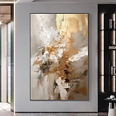 ieftine Picturi Abstracte-Confecționat Manual Hang-pictate pictură în ulei Pictat manual Vertical Abstract Contemporan Fără a cadru interior