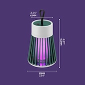 Недорогие Ошибка Zapper-Перезаряжаемый уничтожитель комаров и мух для внутреннего освещения с подвесной петлей, электрическая лампа для уничтожения, портативная светодиодная ловушка с usb для домашней спальни, кемпинга на