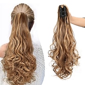 economico Code-Gancio Code Classico / sintetico / Facile da indossare Capelli sintetici Pezzo di capelli Estensione capelli Ondulato / Onda naturale 22 pollici Festa / Serata / Da tutti i giorni / Da mare
