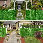 cheap Artificial Plants-1pc Artificial Ivy Privacy Fence Screen 40 X 120 UV-Anti Fake Leaves Vines Grass Wall for Patio Balcony Privacy Garden Wedding Decoration