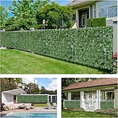 cheap Artificial Plants-1pc Artificial Ivy Privacy Fence Screen 40 X 120 UV-Anti Fake Leaves Vines Grass Wall for Patio Balcony Privacy Garden Wedding Decoration