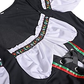 levne Dirndl-Oktoberfest Šaty Cosplay kostým Maškarní Oktoberfest / pivo cosplay Louky Dámské Výkon předvečer Všech svatých Párty / koktejly Tradiční Styl Tkanina Šaty Doplňky do vlasů