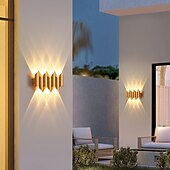 economico applique da esterno-lampada da parete a led per esterni impermeabile ip65 3w illuminazione su / giù 5/7 testa lampada da parete ip65 impermeabile curva a doppia testa per interni lampada da camera moderna luce bianca