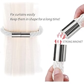 olcso Függönykiegészítők-mágneses függöny megkötős ablak, gyöngy gyöngyös függönytartók, csatos klip otthoni hálószobához irodai dekoratív függöny