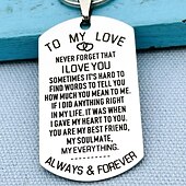 abordables Colgantes y ornamentos para coche-Bonito llavero de regalo para marido/esposa, perfecto para aniversarios, San Valentín, cumpleaños, novios, novias, él, ella, mujer. &amp; ¡hombres!