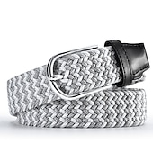 billige Belter til herrer-unisex flettede belter moteriktig enkel strikket spenne belte svart hvit lerret legering vanlig utendørs sport ideell gave