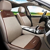 abordables Housses de siège de voiture-coussin de voiture starfire quatre saisons chaise de bureau universelle en lin de coton confortable coussin de siège de voiture sans dossier à double usage