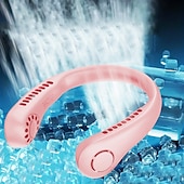 halpa lämmitys &amp; jäähdytys-kannettava kaulatuuletin sähköinen langaton tuuletin usb-lataus minituuletin jäähdytyssiipitön hiljainen kaulatuuletin urheilu matka työ oppiminen kaula roikkuu olkapäässä kaula tuuletin kosketus