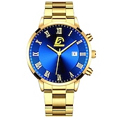 cheap Quartz Watches-Fashion Mens Watches Luxury Calendar Date Quartz Clock Big Dial Men Business Stainless Steel Mesh Belt Watch Relojes Masculino