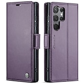 Недорогие Чехлы для Samsung-Чехол для телефона для Samsung Galaxy S23 S22 S21 S20 Ultra Plus FE A54 A34 A14 A73 A53 A33 A23 A13 A72 A52 A32 A22 A12 Кошелек Магнитный Полноразмерный защитный подставка PU-кожа