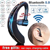 זול אוזניות אלחוטיות אמיתיות TWS-אוזניות Bluetooth5.0 אלחוטיות, אוזניות עסקיות בהמתנה ארוכה עם מיקרופון, אוזניות Bluetooth ספורט עמיד למים, אוזניות ביטול רעשים עם אוזניות ל-ios android windows smartphone
