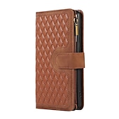 halpa Samsung-kotelot-ylellinen ruudullinen vetoketjullinen lompakko nahkakotelo korttipaikka teline puhelimen kannen kaulanauhalla iphonelle 14 13 12 11 pro xs max xr x 8 7 plus se samsung galaxy s23 s22 s21 s20 ultra s10