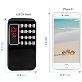 رخيصةأون مشغل MP3-مكبر صوت وسائط راديو رقمي محمول am fm مشغل موسيقى mp3 يدعم بطاقة tf / قرص USB مع شاشة عرض LED ووظيفة مصباح يدوي في حالات الطوارئ