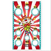 abordables Décoration extérieure-bannière de jeu de lancer de clown de carnaval avec sac de haricots pour enfants et adultes dans les activités de fête de carnaval fourniture de décoration de fête de carnaval
