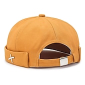 abordables Casquette de baseball pour homme-Unisexe Casquette Docker Chapeaux sans bord Noir Jaune Coton Voyage Plage Extérieur Vacances Plein Ajustable Mode