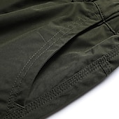 baratos Clássico-Homens Bermuda Cargo Calção Shorts de verão Shorts de Trilha Com Cordão Cintura elástica Bolso multi Tecido Conforto Macio Comprimento do joelho Ao ar livre Diário Para Noite Moda Casual Exército
