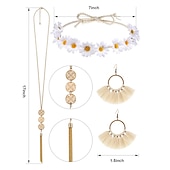 preiswerte Outfits-Hippie Retro Vintage 1960er 1970er Cosplay Kostüm Austattungen Zubehörset Wildlederweste Damen Kostüm Jahrgang Cosplay Party / Abend Maskerade Weste Karneval Schlager Outfit
