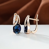 levne Náušnice-Dámské Zirkon Náušnice Klasika Drahocenný stylové Jednoduchý Náušnice Šperky Platinové barevné / Platinová olivově zelená / Platinová bílá Pro Svatební Párty 1 pár