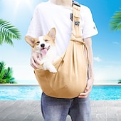 abordables Básicos de viaje para perros-Mochila plegable para perros, bolsa transpirable para mascotas, bolsa para mascotas, bandolera