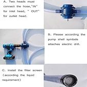 abordables Outillage à Main-Pompe à eau perceuse électrique à main auto-amorçante robuste pompe à bateau centrifuge pompe à eau haute pression