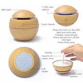economico Umidificatori e deumidificatori-diffusore di oli essenziali con aroma usb umidificatore ad ultrasuoni per diffusore di aromi domestici diffusore di vapore luce led a 7 colori 130 ml ufficio