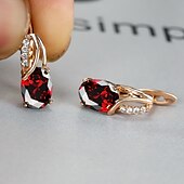 abordables Boucles d&#039;oreilles-Femme Zircon Boucles d&#039;Oreille Classique Précieux mode simple Des boucles d&#039;oreilles Bijoux Platine coloré / Vert olive platine / Blanc platine Pour Mariage Soirée 1 paire