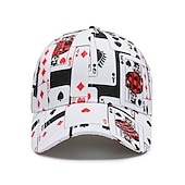 billiga Baseballkeps herr-Herr Basebollkeps Solhatt Pokerhatt Vit Blå Polyester Resor Hiphop Strandstil Utomhus Semester Hiphop-graffiti Justerbara