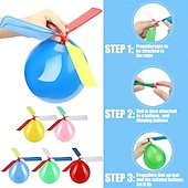 billige Originale leker-ballonghelikoptre ballonger som flyr med fløyte barn flyvende leker bursdagsfest leker strømpe stuffer returgaver til gutter jenter baby shower fester utendørs fest leker kreativ liten gave bursdag