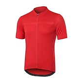 halpa Miesten pelipaidat-Arsuxeo Miesten Pyöräily jersey Lyhythihainen Pyörä Villapusero Topit 3 takataskulla Maastopyöräily Maantiepyöräily triatlon Hengittävä Heijastinraidat Kosteutta siirtävä Mukava Musta Valkoinen