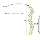 cheap Plug String Lights-5M 500LED 10 Drooping Vine Lights Tree Silver Wire Christmas Decorative Lights Including Outdoor Waterproof Power Supply Suitable for Indoor Decoration Courtyard Party DIY Decoration