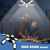 levne LED žárovky bodové-led garážová světla žárovka 6/8/10 panelů 200w 20000lm 6500k led osvětlení obchodu s deformovatelnými panely světlo v suterénu garáže stropní světla
