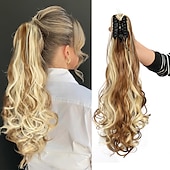 economico Code-Gancio Code Classico / sintetico / Facile da indossare Capelli sintetici Pezzo di capelli Estensione capelli Ondulato / Onda naturale 22 pollici Festa / Serata / Da tutti i giorni / Da mare