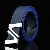 cheap Men&#039;s Belt-Men&#039;s Sashes Belt Men&#039;s belt Waist Belt Black White PU Leather Alloy Modern Contemporary Solid / Plain Color Vacation Daily Wear Casual Daily