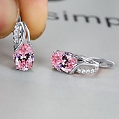 levne Náušnice-Dámské Zirkon Náušnice Klasika Drahocenný stylové Jednoduchý Náušnice Šperky Platinové barevné / Platinová olivově zelená / Platinová bílá Pro Svatební Párty 1 pár