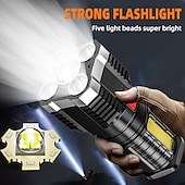זול פנסים-5 LED פנס בהיר רב תכליתי חיצוני נייד תאורה צדדית cob אור עבודה usb נטען